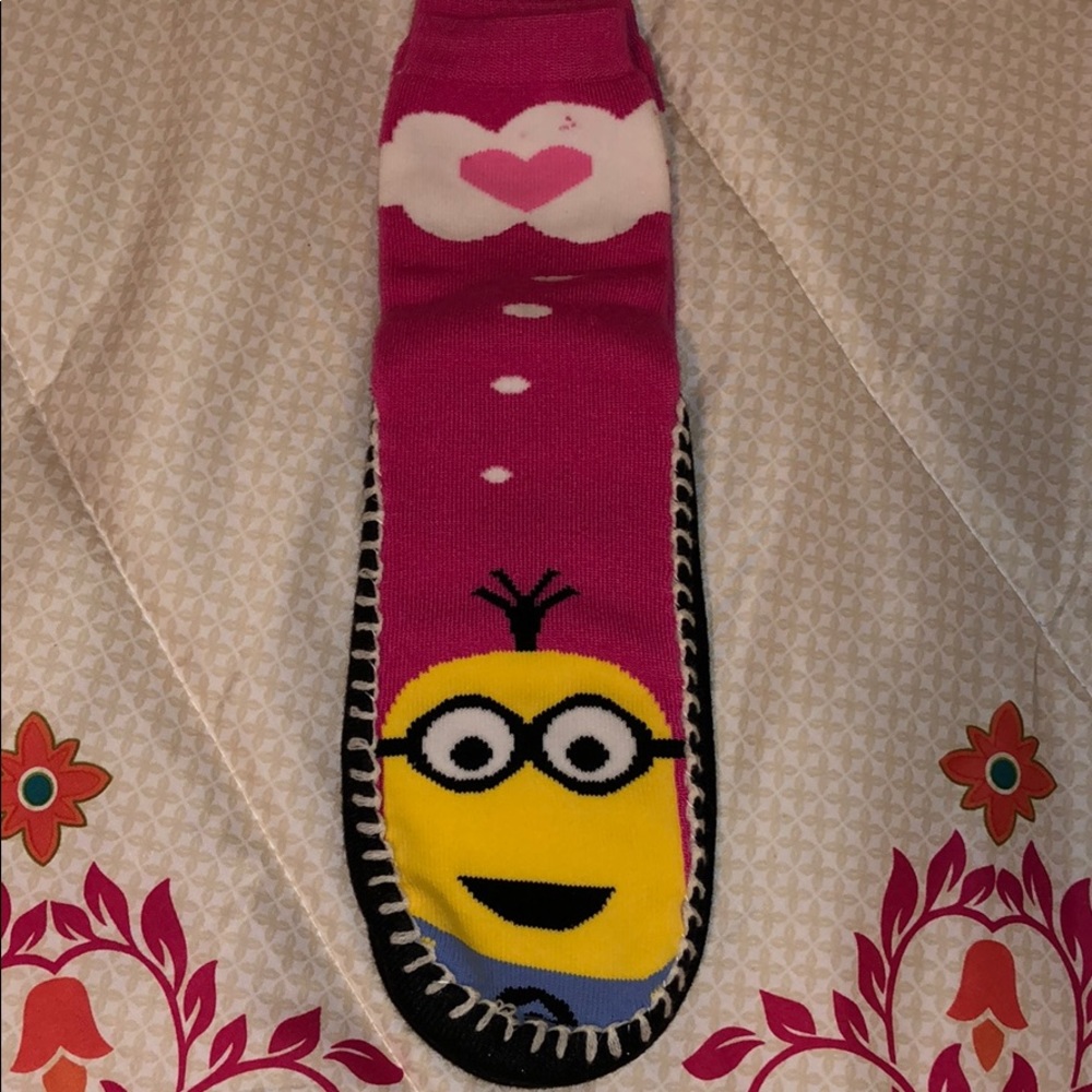 Minion sock slippers